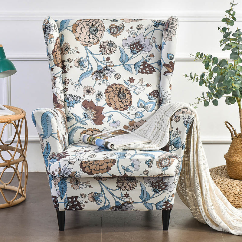 1 Set Wingchair Cover with T-cushion Slipcover Furniture Protecting Pet Cover Crfatop %sku%
