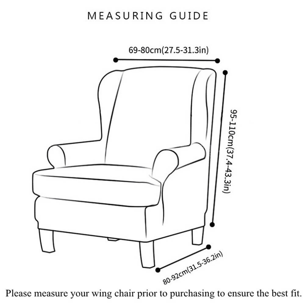 1 Set Wingchair Cover with T-cushion Slipcover Furniture Protecting Pet Cover Crfatop %sku%