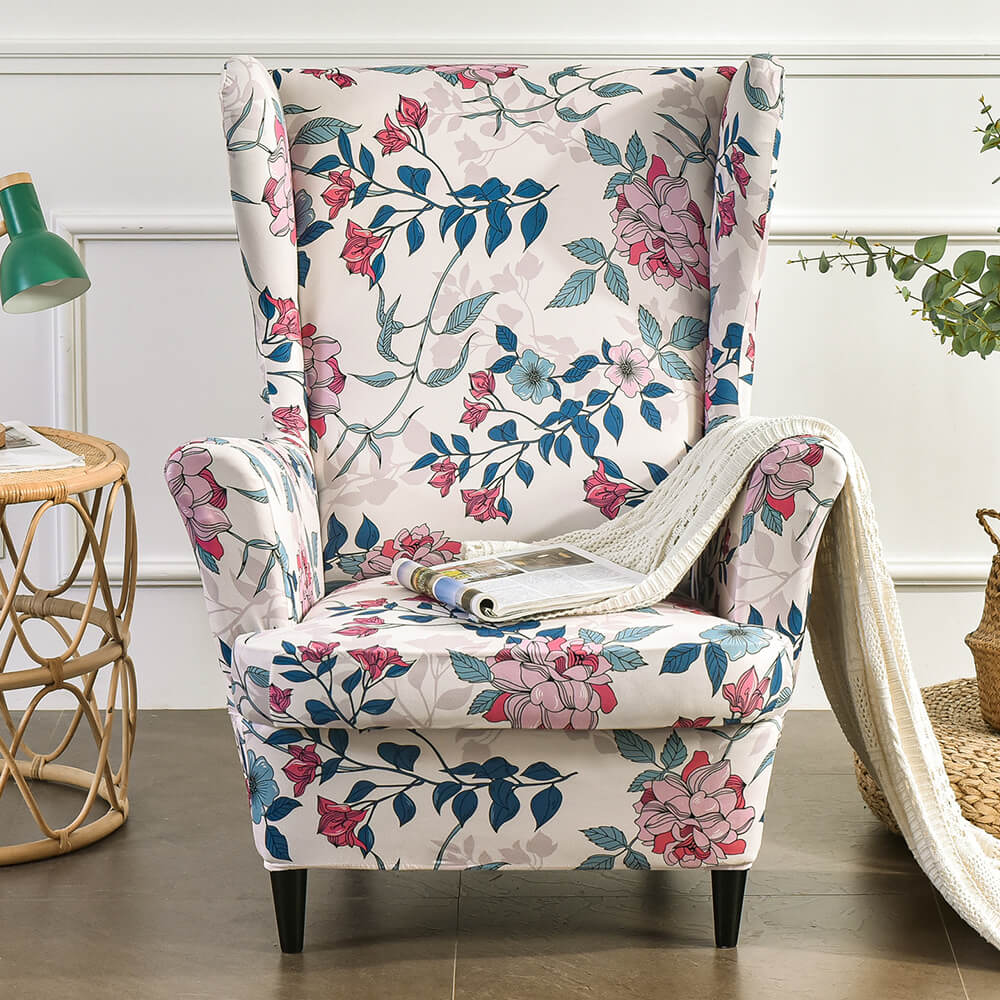 1 Set Wingchair Cover with T-cushion Slipcover Furniture Protecting Pet Cover Crfatop %sku%