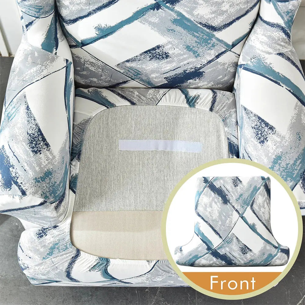 Upgraded 2-piece Printed Wingback Slipcover Crfatop %sku%