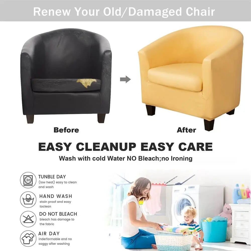 Waterproof 2 Parts Club Chair Cover Crfatop %sku%