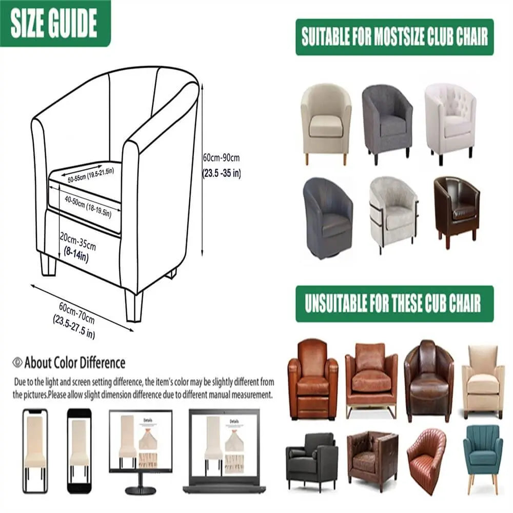 Waterproof 2 Parts Club Chair Cover Crfatop %sku%