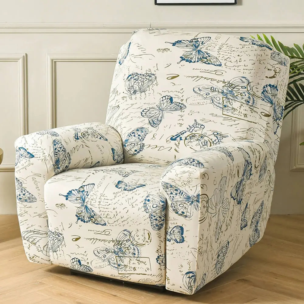 Waterproof Sofaprint Recliner Covers With Pockets 4 Pieces Crfatop %sku%