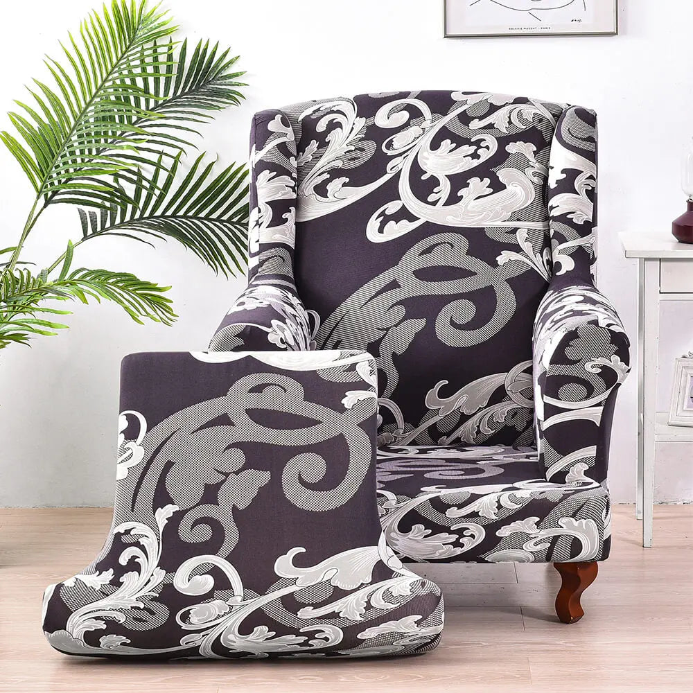 Wingback Chair Slipcovers 2 Piece Stretch Wing Chair Covers Crfatop %sku%