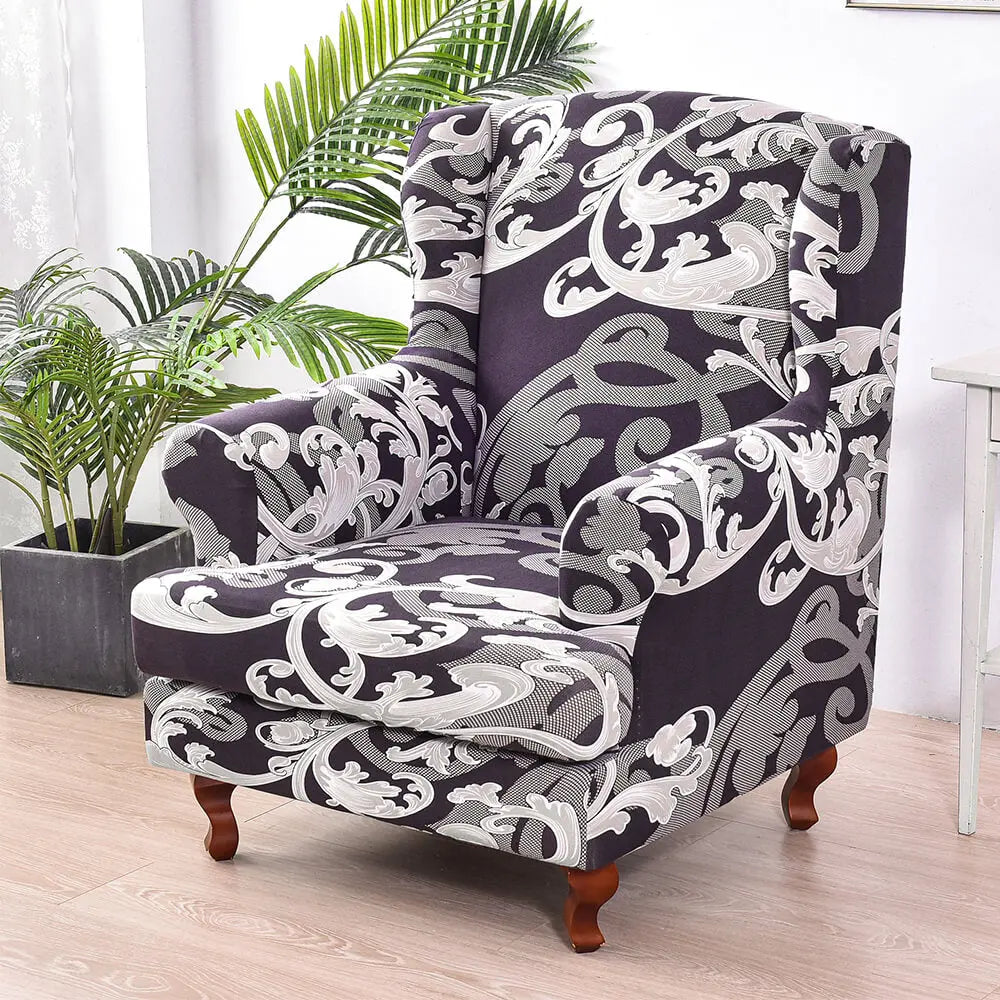 Wingback Chair Slipcovers 2 Piece Stretch Wing Chair Covers Crfatop %sku%